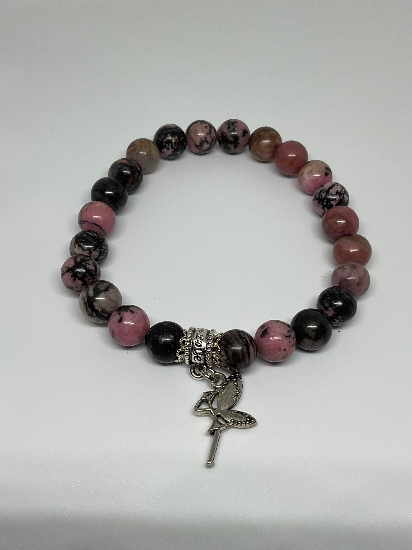 Handmade Pink Gray Fairy Bracelet