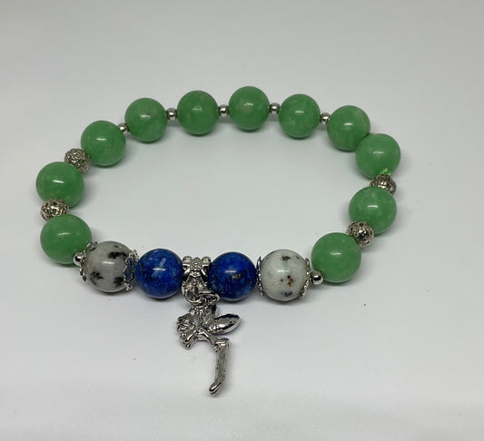 Handmade Royal Blue Green Bracelet